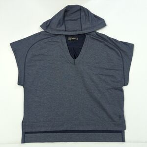 Smartwool Women's Active Reset Hooded Pullover Poncho Sweatshirt Large Blue